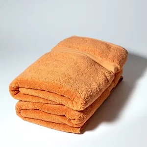 Orange Cotton Bath Towel