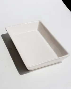 White Rectangular Ceramic Serving Platter Tray