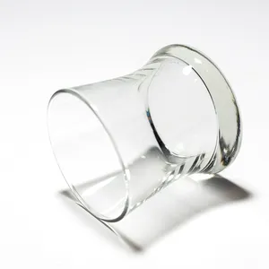 Vintage Clear Glass Double Rocks, Flared Bottom 