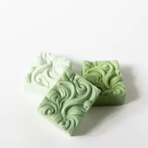 Ornate shaped green soap