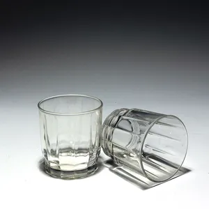 Thick, Heavy, vertical detail Bengali Vintage Double Old Fashioned, Whiskey or Low-Ball Cocktail Glasses Retro Barware - 3.5