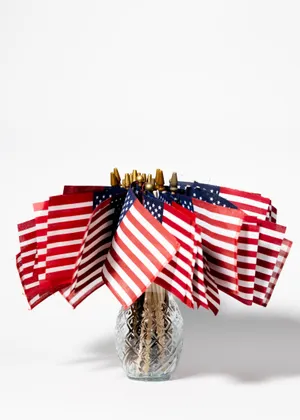 Multiple Fabric American Flags forth of july. the 4th, The forth of July