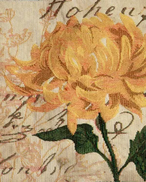 Vintage French Botanical Rose Floral Woven Place Mat