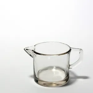 Thick Clear Glass Pouring Cup D Handle and Spout 