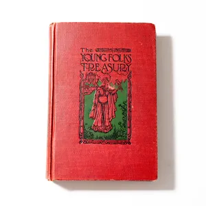 Books: Red young folks treasury red vintage