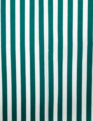 Dark Kelly Green and White Striped Fabric