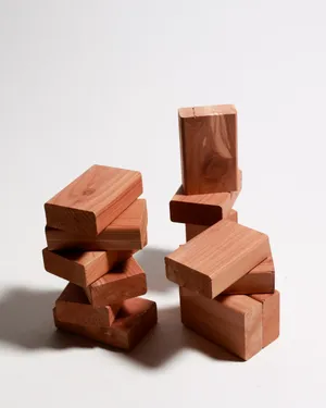 Cedar Wood Blocks Rustic Sculptural Riser