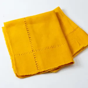 Mustard Yellow Square Cloth Napkins - 15