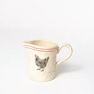Rustic Ceramic Chicken coffee creamer 