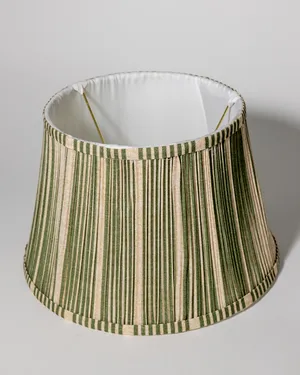 Green and white lampshade