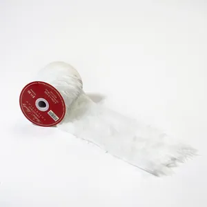 White Furry Ribbon decor - 4.25