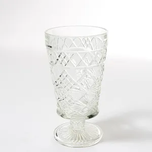 Vintage Hazel Atlas Big Top Peanut Butter tumbler Goblet glasses - 5.75