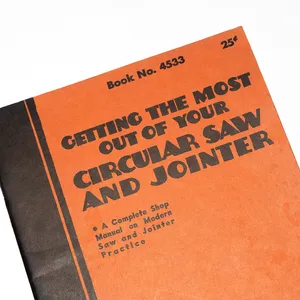Vintage Art Deco Shop Manual Circular Saw and Jointer Orange and Black book - Periodical - 9