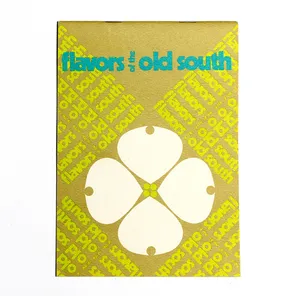 Flavors of the old south Olive green, lime text, blue turquoise text. 1960 look  - 7