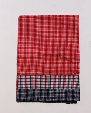 Red and Blue Plaid Dishtowel, Country, Farmhouse