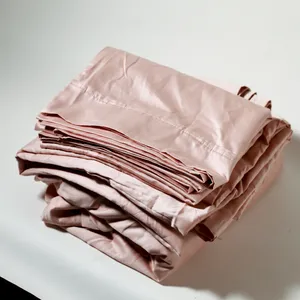Blush Pink Cotton Full size Bedding Set Folded Soft