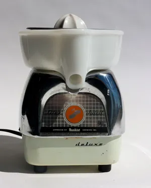 Vintage Electric Citrus Juicer 1960s 1970s Chrome and Milk Glass Look