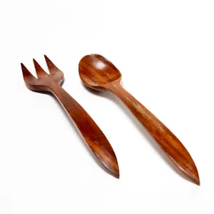 Teak Wood Salad Service Utensils