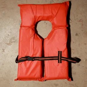 Vintage Orange Foam Maritime Life Jacket Safety Vest