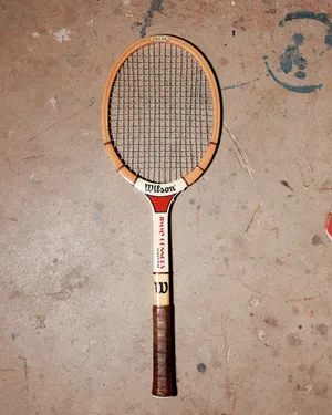Vintage Wilson Jimmy Connors Wooden Tennis Racket 1970s