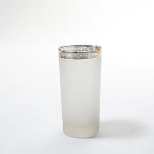Frosted Tumbler Gold Rim - 5.5