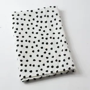 White kitchen Dish Towel with Black Polka Dots -  18