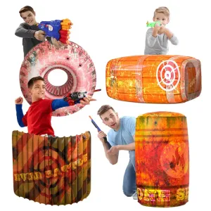 Inflatable Battle Bunkers (Orange, 4 pc)