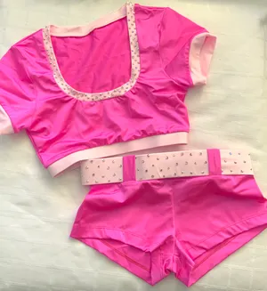 Custom Dallaswear 2 tone belted pink Small