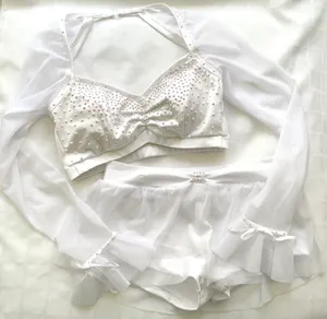 Max Bling White mesh sleeve/skirt set small