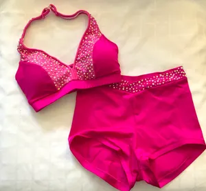 Custom color block hot pink midrise Small