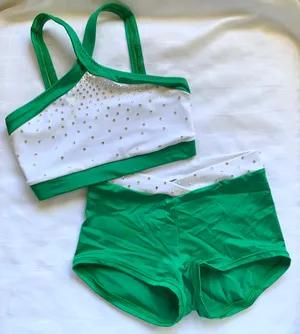 Custom Lineup Kelly green/white midrise Small