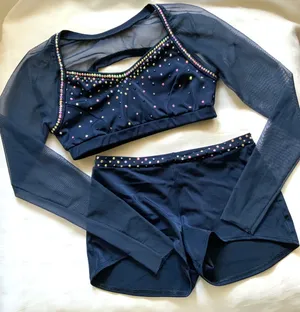 Custom AKD navy/mesh sleeve midrise Small
