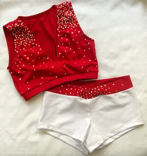 Custom metallic white/red small
