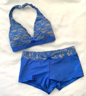 Custom Royal lace pinch front Small/lowrise shorts