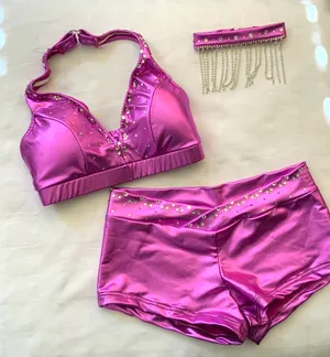 Custom Metallic pink/purple Small with choker
