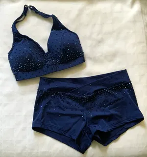 Max Bling midnight blue sm top/med shorts