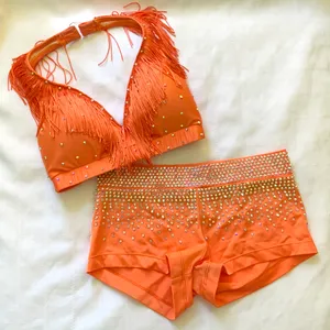 Max Bling orange fringe Small