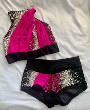 Max Bling Black/hot pink high neck Small