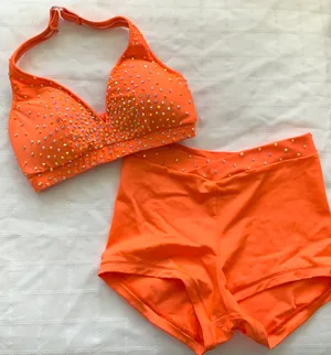 Custom Neon orange midrise Small