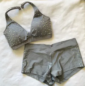 Custom Silver/grey pinch halter Small