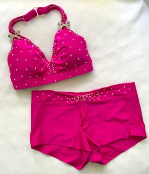 Custom Raspberry Small top/ lowrise shorts Medium