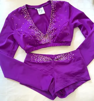 Custom long sleeve purple small