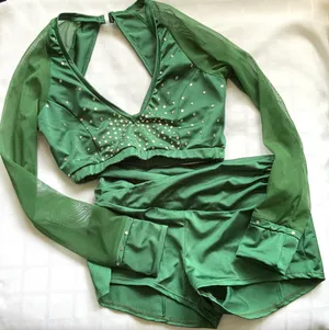 Custom AKD Forest green Small top/midrise shorts Medium