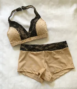 Max Bling Mocha/black lace small