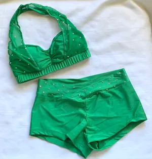 Custom Kelly Green mesh overlay Small
