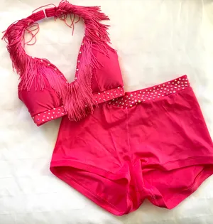 Custom Lipstick pink sm top/med shorts