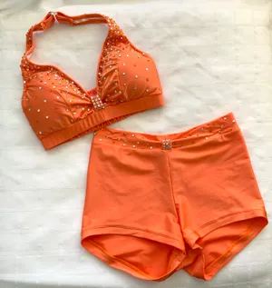 Custom Orange pinch midrise small