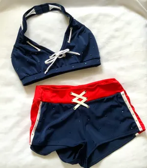 Custom AKD navy/white/red Lace up Small