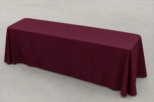 8ft Table Linen - Burgundy (Floor drop)