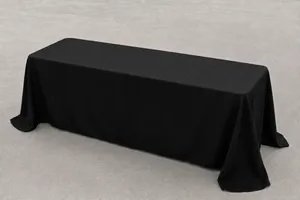 8ft Table Linen - Black (Floor drop)